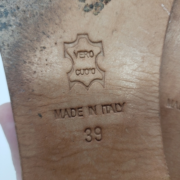 Emanuela Caruso Women EU 39 white butterfly leather sandals flats thongs gems - Picture 2 of 14